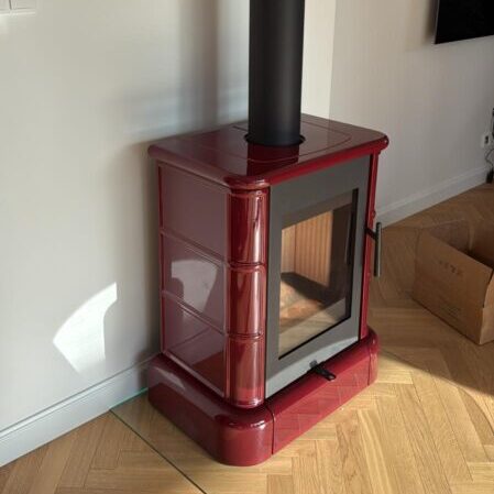Piec wolnostojący – przykład montażu